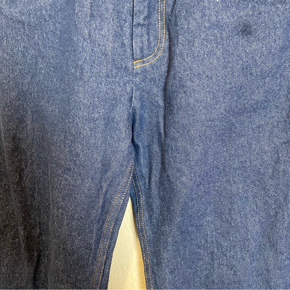 Fendi Wide Dark Wash Women's Size 42/6 Rigid Cotton Trouser Jeans Authentic - Picture 7 of 16